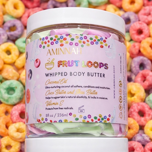 AMINNAH Fruit Loops Whipped Body Butter & Sugar Scrub Duo - Picture 2 of 3